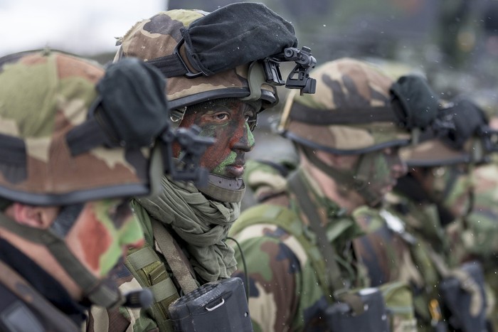 Binh sỹ của Trung đoàn bộ binh số 101, quân đội Pháp tham gia tập trận Feldberg 2013